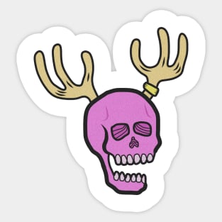 Deer antler skull Sticker